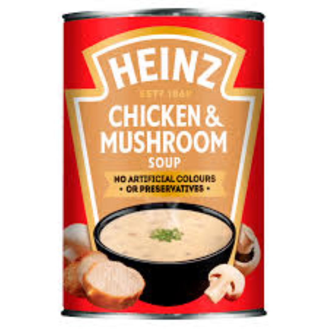 HEINZ CREAM OF CHICKEN N MUSHROOM SOUP 400G